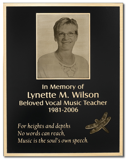 Lynette Wilson Dedication Plaque