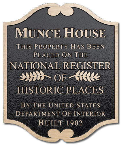 Munce House Bronze Plaque