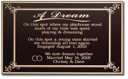 A Dream Bronze Plaque