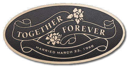 Together Forever Bronze Plaque